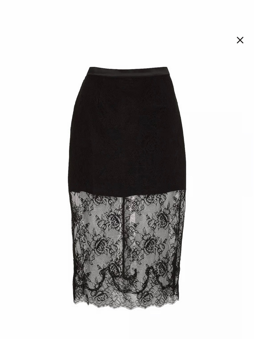 Victoria’s Secret VERY SEXY Rose Lace Midi Skirt